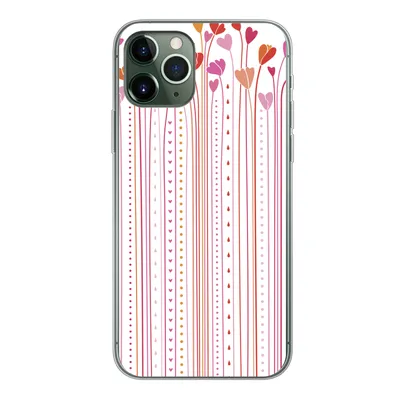 Produktbild von MuchoWow® Handyhülle Schutzhülle Hülle für iPhone 11 Pro Eine Illustration der wachsenden Herzen Silikon Softcase Handy Hülle - Handy