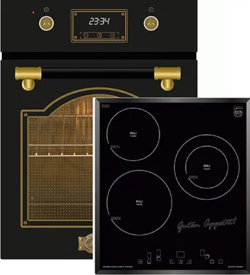 Produktbild von Kaiser Küchengeräte Backofen-Set EH 4796 AD Einbaubackofen 45 cm +KCT 4745 F  Glaskeramik-Kochfeld