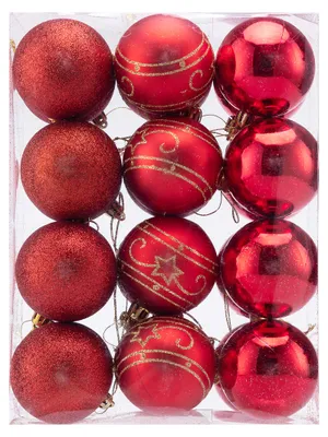 Immagine prodotto di CASARIA® Palline di Natale 24 pz Ø 6cm Opaco Lucido Glitter Addobbi Albero Decorazione Natalizia con Laccetti