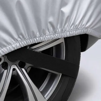 Produktbild von Outdoor-Autoabdeckung für Schrägheckmodelle, 400–435 cm, Silber