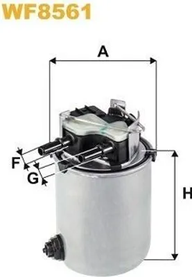 Produktbild von Kraftstofffilter WIX FILTERS WF8561 für NISSAN X-TRAIL (T32) Leitungsfilter