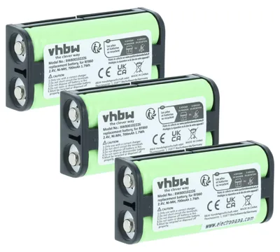 Produktbild von vhbw 3x Akku kompatibel mit Sony MDR-RF970RK, MDR-RF970R Wireless Headset Kopfhörer (700 mAh, 2,4 V, NiMH)