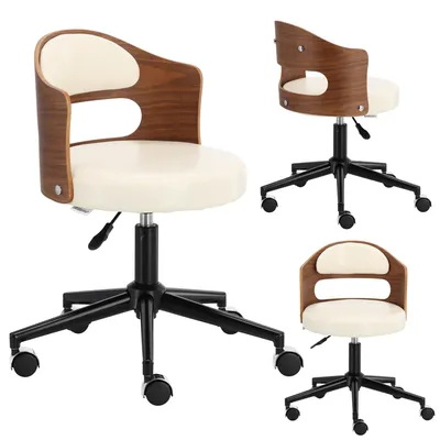 Image de Tabouret cosmétique de coiffure chaise tabouret selle SPA mobile beige