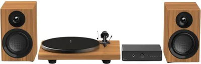 Zdjęcie produktu dla Pro-Ject Colourful Audio System E Real Wood Walnut Gramofon kit