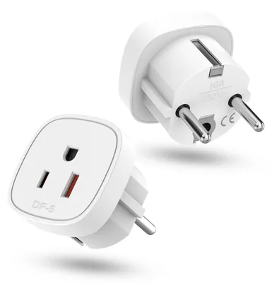 Productafbeelding van Reisadapter US naar EU, 2 Stuks voor Amerikaanse Apparaten