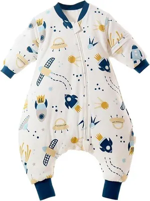 Productafbeelding van Famanu baby winterslaapzak met voetjes - 2,5 TOG, met afneembare lange mouwen