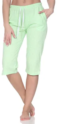 Obrázok produktu pre Dámske pyžamo Capri nohavice 3/4 dĺžky - Mix & Match - ideálne na kombinovanie ; dots_green , 36