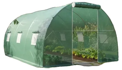 Imagen del producto de Invernadero Tunnelgarten, puerta enrollable con cremallera, estructura de acero galvanizado, modelo T1003-01-10780