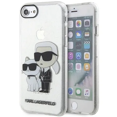 Immagine prodotto di Karl Lagerfeld Klhci8Hnkctgt Custodia rigida trasparente per Iphone 7/8/Se 2020 / Se 2022 Karl&Choupette