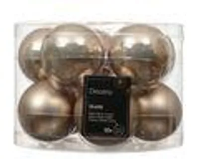 Produktbild von Weihnachtskugeln Glas 6cm x 10 Stück - Rauchperle