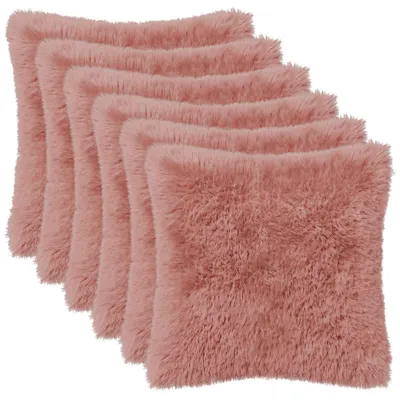 Produktbild von vidaXL Kissenbezug 6 pcs HEERLEN Rosa 50 x 50 cm PV Fleece