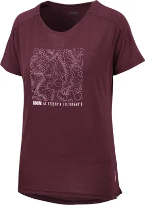 Produktbild von iXS Damen T-Shirt Flow Contour Tech Tee , Raisin - Violett, 44