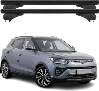Zdjęcie produktu dla Menabo Bagażnik dachowy Podstawowy bagażnik dachowy do Ssangyong Tivoli 2015-2023 Aluminium Czarny 2x