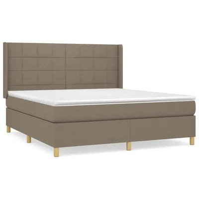 Produktbild von Boxspringbett mit Matratze Taupe 180x200 cm Stoff