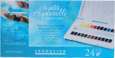 Image de Sennelier La Petite Reise Set - 24 demi-godets d'aquarelle + 1 pinceau N131681.00