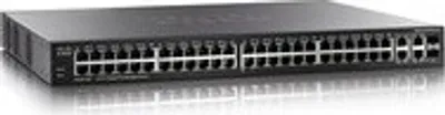 Zdjęcie produktu dla Cisco SG350-52MP, Zarządzany, L3, Gigabit Ethernet (10/100/1000), Obsługa PoE, Możliwości montowania w stelażu, 1U