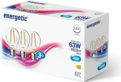 Produktbild von Nordlux 3er-Set LED Lampe Filament E27 6,8W 4000K neutralweiss Klar 5181003323