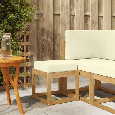Produktbild von Outdoor-Hocker aus massivem Akazienholz, 43 x 43 x 45 cm