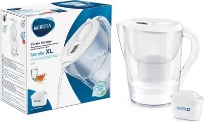 Produktbild von Brita Marella XL, Pitcher-Wasserfilter, 3,5 l, Transparent, Weiß