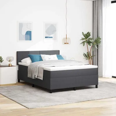Produktbild von Maison Exclusive - Boxspringbett Dunkelgrau und Weiß 160 x 200 cm Cordstoff