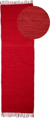Produktbild von Famanu Läufer Handgewebt Rot - 60 x 180 cm, Modern, Wende-Design