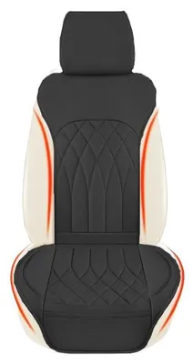 Imagen del producto de Funda para asiento de coche de lujo – Cubre asientos delanteros – Impermeable – Cuero sintético (PU) – Universal – – Protección ideal – Funda para asiento
