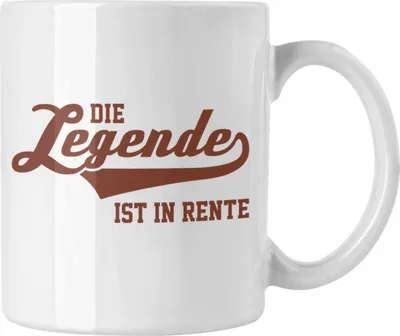 Produktbild von Trendation - -  Renter Tasse Ruhestand Geschenk Rente Mann Frau Lustig Renteneintritt Abschiedsgeschenk Rentnerin Sprüche (Weiß)