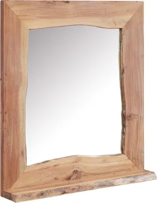 Image de MASSIVMOEBEL24 | Miroir 70x78cm - Bois d'acacia laqué (Bois naturel) - PURE ACACIA #613