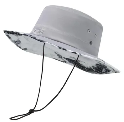 Produktbild von Sonnenhut Gestreift mit klappbarem Kragen, UV-Schutz UPF 50+, Hellgrau/Schwarz, Größe M