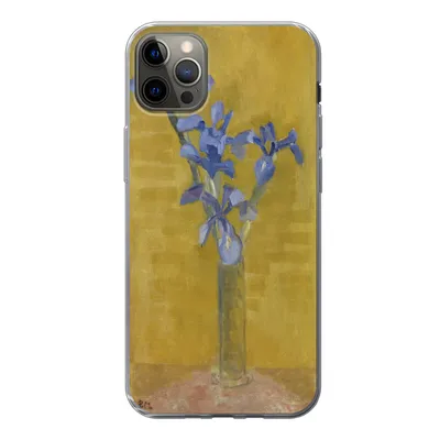 Produktbild von MuchoWow® Handyhülle Schutzhülle Hülle für iPhone 13 Pro Max Schwertlilien - Piet Mondrian - Alte Meister Silikon Softcase Handy Hülle - Mobiltelefon