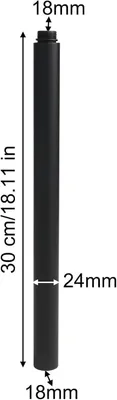 Zdjęcie produktu dla System prysznicowy - Przedłużka - 30 cm - Stal nierdzewna - Przedłużka do prysznica - Łazienka - Przedłużka do głowicy prysznicowej - Chromowana (czarna)