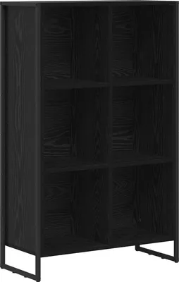 Obrázok produktu pre vidaXL Čierna knižnica s dubovým vzhľadom 99,5 x 30 x 108,5 cm