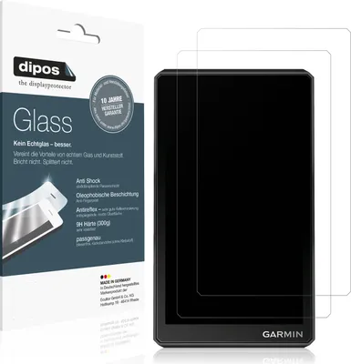 Produktbild von 2x Schutzfolie für Garmin zumo XT2 matt - Anti-Shock 9H Folie dipos Glass Kunststoffglas