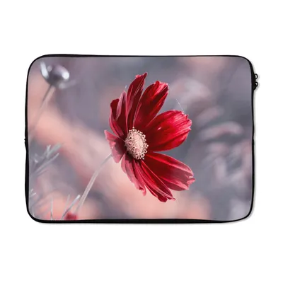 Produktbild von MuchoWow® Laptop Hülle 13 Zoll Blumen - Rot - Natur - Pflanzen Laptoptasche - Laptophülle - Sleeve - Rundumschutz