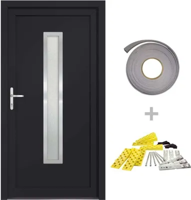 Produktbild von vidaXL Haustür Anthrazit 108x200 cm PVC