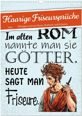 Produktbild von Haarige Friseursprüche (Wandkalender 2026 DIN A3 hoch), CALVENDO Monatskalender