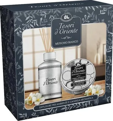 Immagine prodotto di Muschio bianco - diffusore con bastoncini profumati 250 ml + candela 109 g
