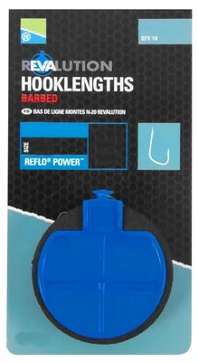 Produktbild von Preston Revalution Hooklengths N-20 - 10 gebundene Angelhaken, Größe:Gr. 16, Tragkraft:1.5kg