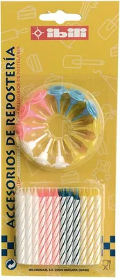Obrázek produktu pro Ibili 756200, Modrá, Vícebarevný, Růžová, Bílá, 12 kusů