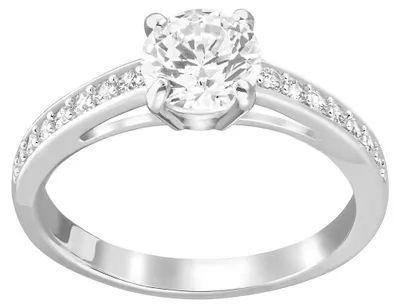 Produktbild von Swarovski Damen Ring Attract Ring, Rundschliff, Pavé, Weiß, Rhodiniert 55 5032921, Größe:50 (15.9)