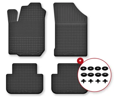 Zdjęcie produktu dla Dywaniki gumowe do Kia Carens III 2006-2010 (minivan) – 4 szt., czarne, dobierane – Wielganizator Semi-Universal