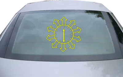 Produktbild von Indigos UG - Aufkleber Heckscheibe & Motorklappe DE2472 - neongelb - 600x600 mm - Chaosmagie - Auto Scheiben Fenster Heckklappe Tuning Racing JDM - Die cut