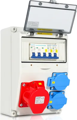 Immagine prodotto di Distributore di corrente Jopassy distributore di corrente da cantiere distributore a parete presa di corrente CEE IP44 per cantiere 1X16A 2x230V CON LS