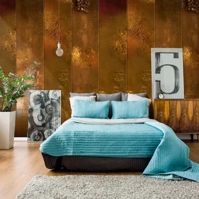 Immagine prodotto di PURO TAPETE autoadesivo 10m muro tatuaggio decorativo mobili foglio decorativo foglio foto pannello adesivo muro poster muro adesivo - texture oro - come dipinto f-A-0463-j-c