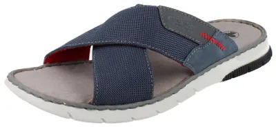 Produktbild von RIEKER 25250-14 Herren Pantolette blau Textil - Größe: 42