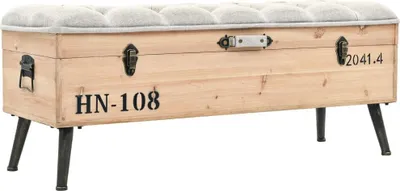 Obrázok produktu pre Úložná lavička 110 cm masívne jedľové drevo