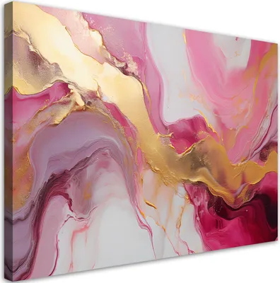 Produktbild von Leinwandbild Abstrakte Marmorstruktur Rosa Gold 90x60 Feeby Rosa bild für die wand bereit zum aufhängen