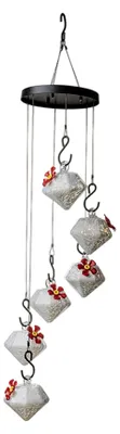 Produktbild von Aufhängbarer Outdoor Kolibri-Futterspender mit 6 Bällen als Windspiel-Dekoration für Außenbereiche