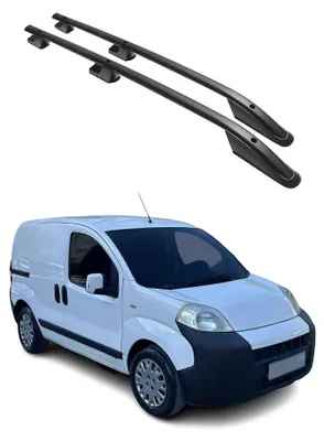 Image de Barres de toit longitudinales pour Peugeot Bipper 2008-2021 Aluminium Noir