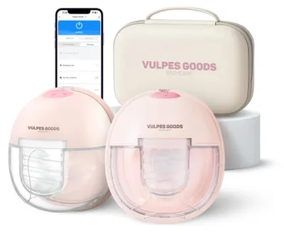 Immagine prodotto di Tiralatte Vulpes Goods, Intelligent-app, Igienico, Senza fili, Elemento riscaldante, Borsa per la conservazione, Include borsa per la conservazione del latte materno